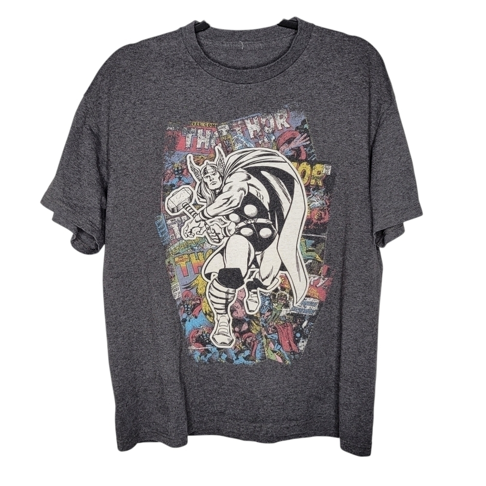Vintage 80s Thor Comic Book Marvel Graphic T-Shirt in Grey